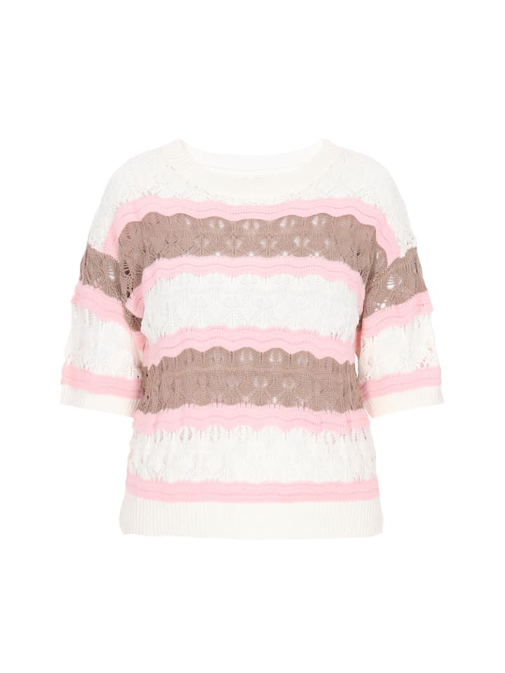 Women Sweater in brown stripe