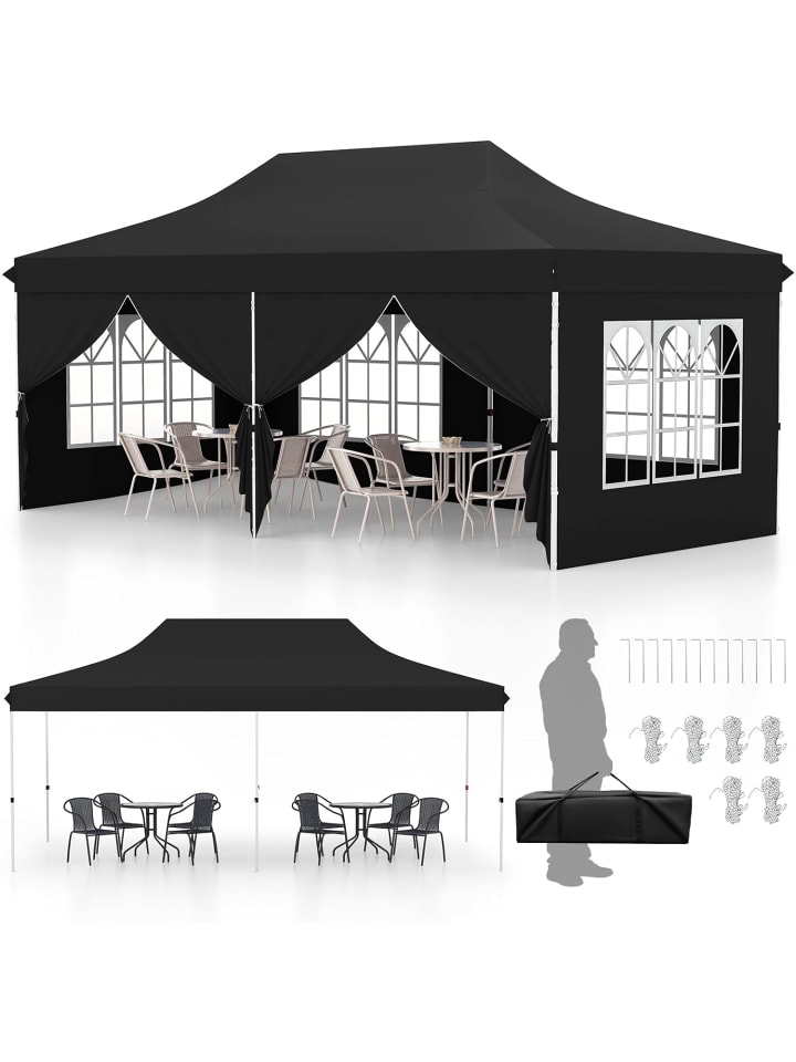 Pavillon 3x6m in Schwarz