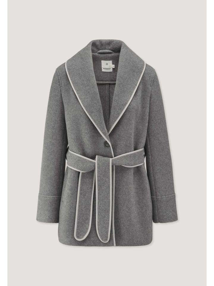 Hessnatur Wolljacke Relaxed aus 100% recycelter Wolle in grau