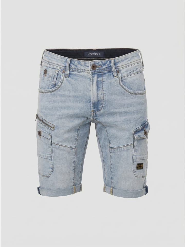 Regular geschnittene denim-jeans in blau