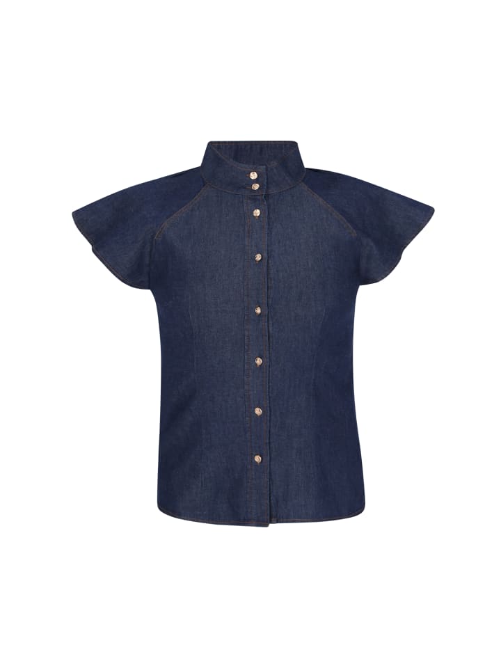 Women Blouse in navy denim