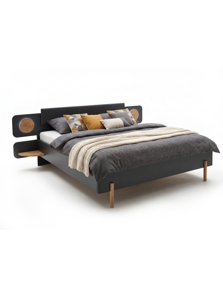 Bett Valencia graphit Holzoptik 260 / 210 / 95cm