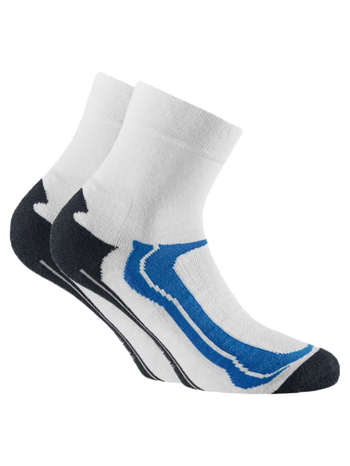 Socken 2er Pack in Weiß/Blau