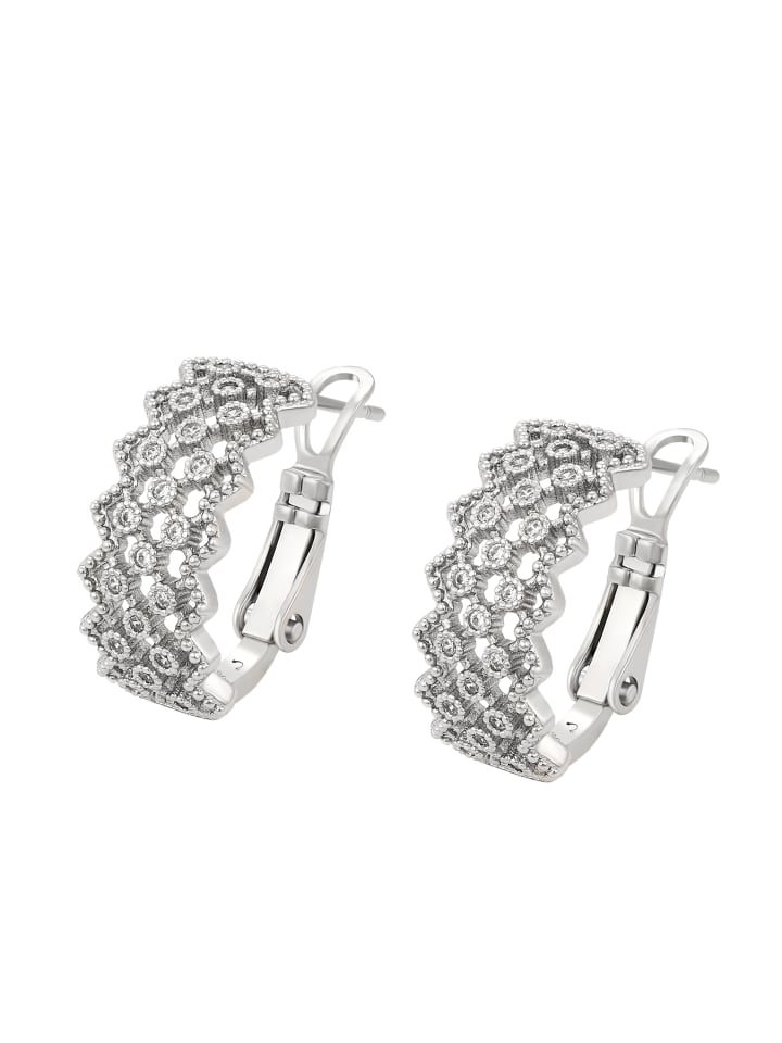 Women Huggie Earrings in Silver
