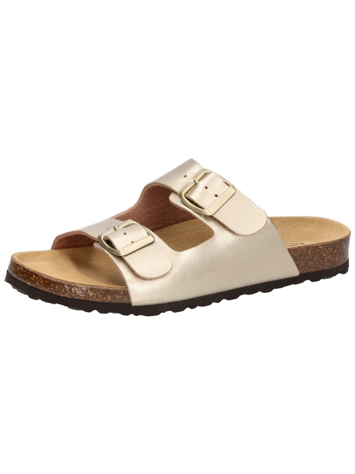 Pantolette "Bioline Platino" in Goldfarben