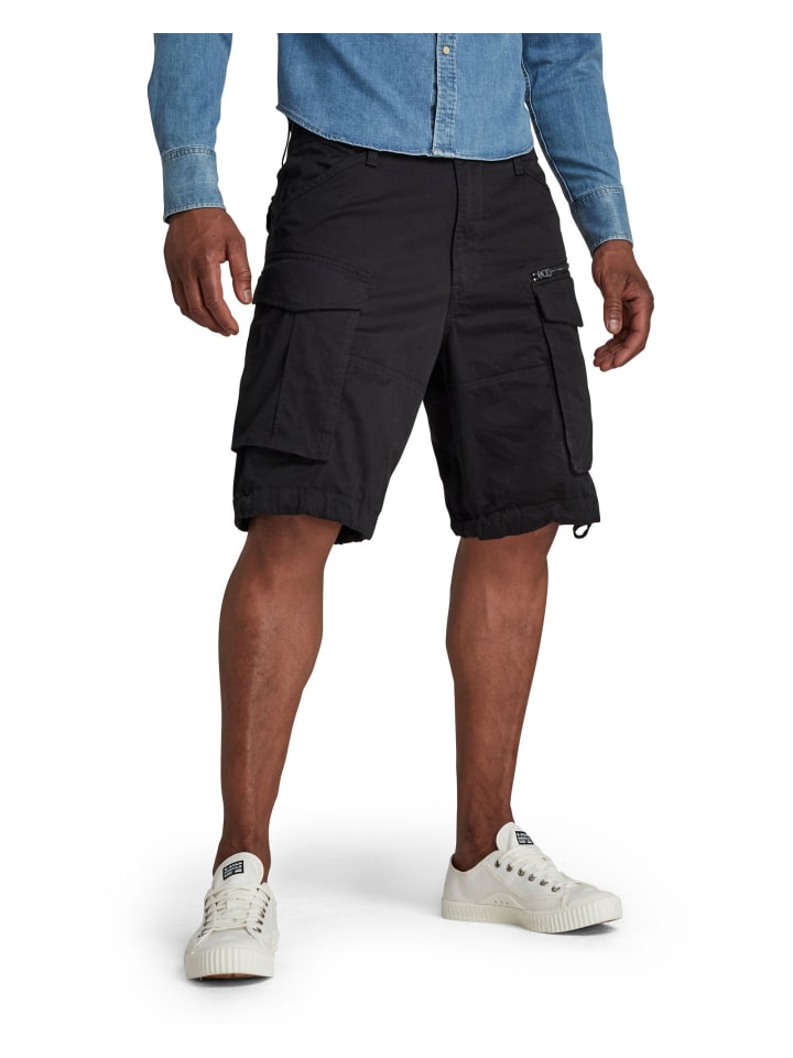 Rovic Zip Relaxed Shorts black