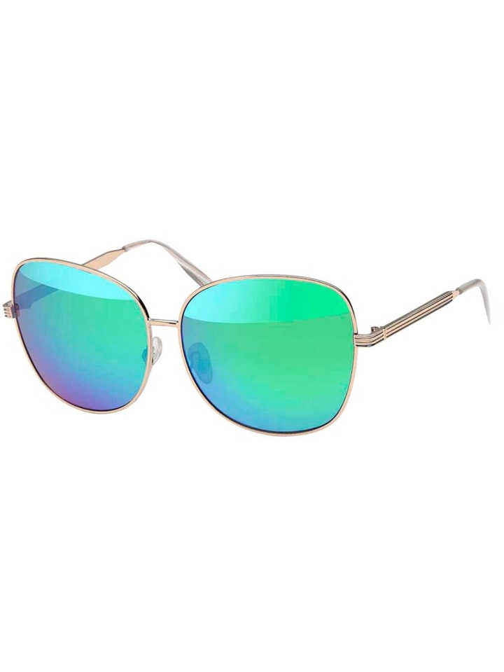 Herren Sonnenbrille in Grün Gold