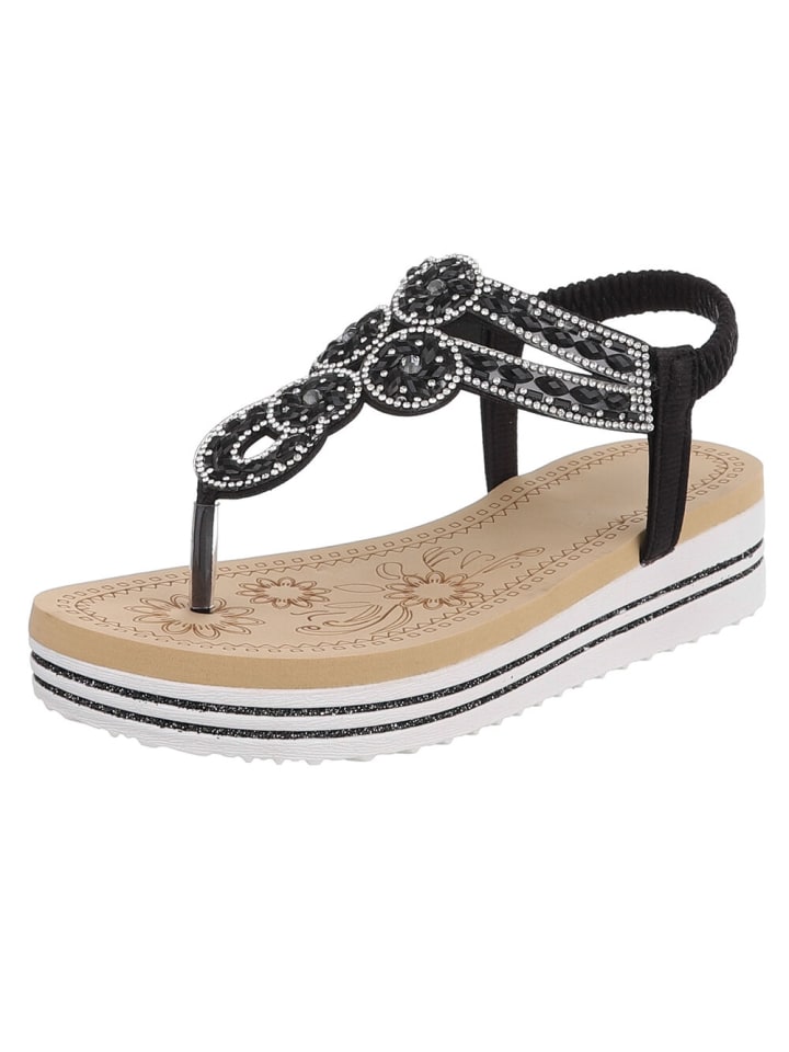 Sandale & Sandalette in Schwarz
