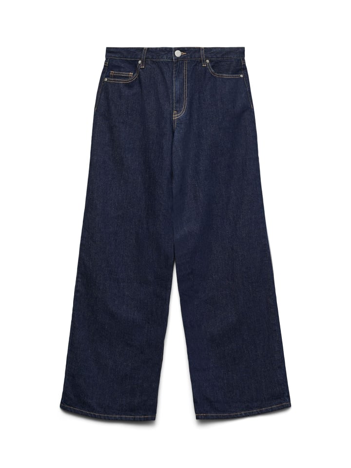 Weit geschnitten in Dark Blue Denim