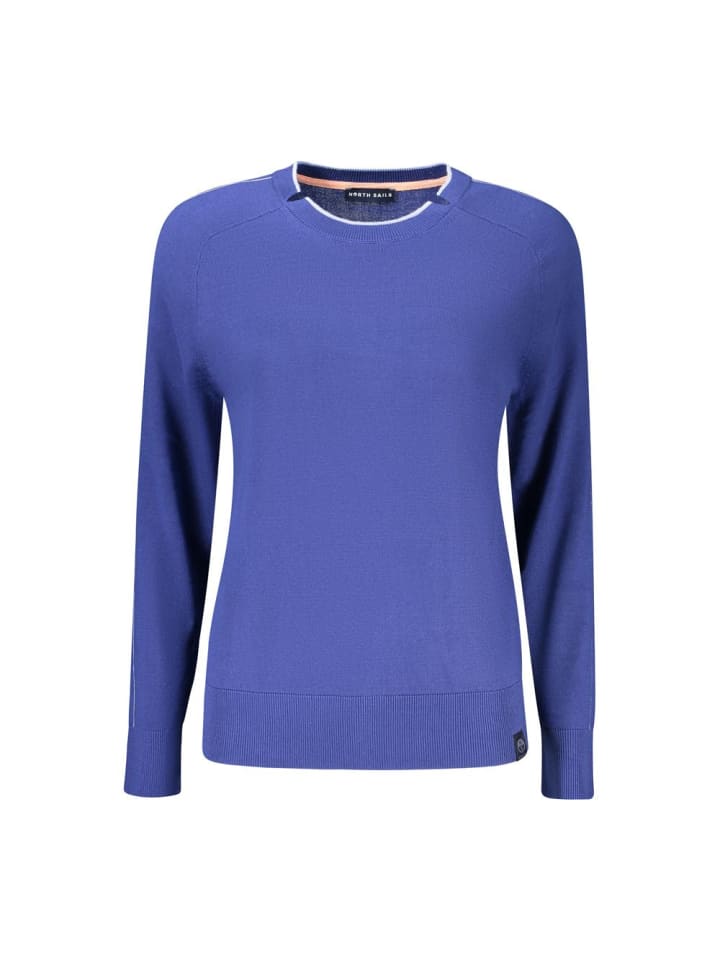 Blau Viskose Damen Pullover