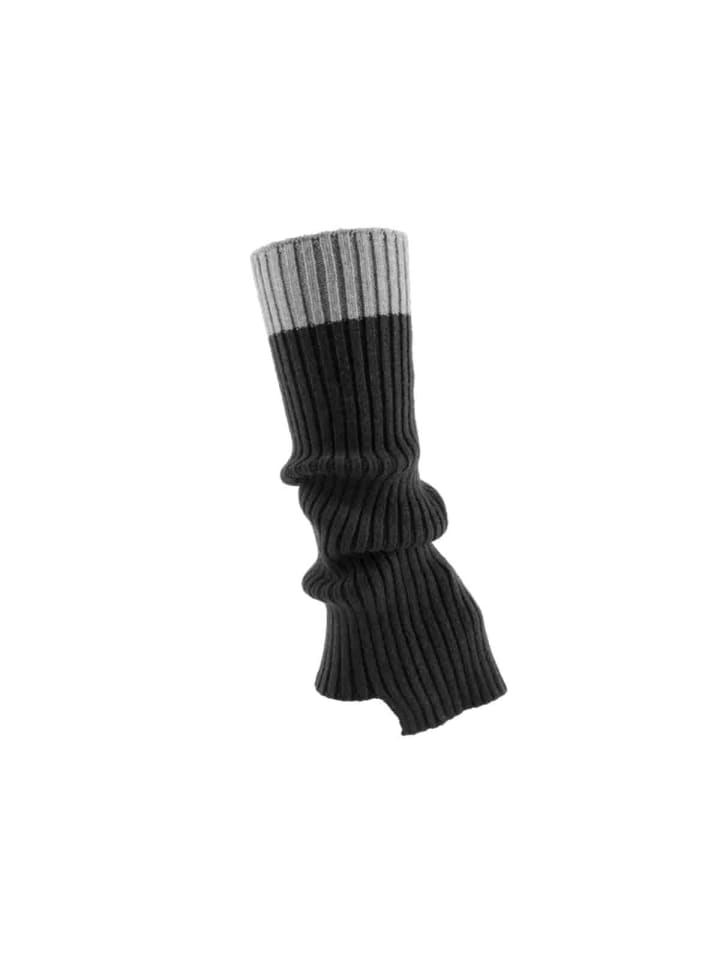 Beinstulpen im Colorblock-Design 40cm in Grau