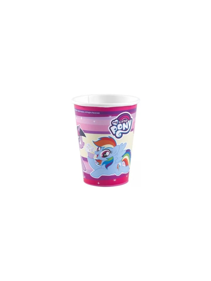 Rainbow Sparkle Kunststoffbecher 8 Stk 250 ml