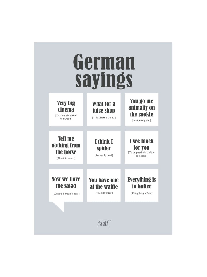 Poster German Sayings