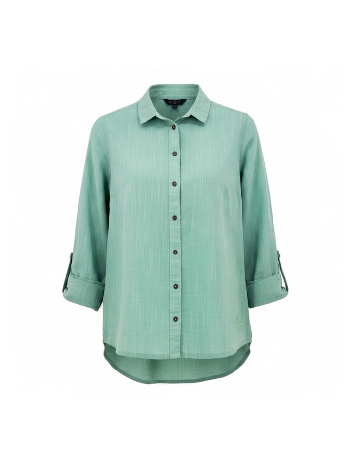 Bluse Emerald Lake Shirt Damen Bluse Wanderhemd Baumwolle in Grün