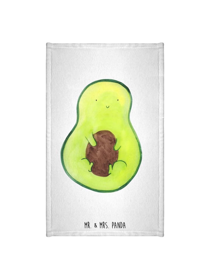 Handtuch Avocado Kern ohne Spruch in Weiß