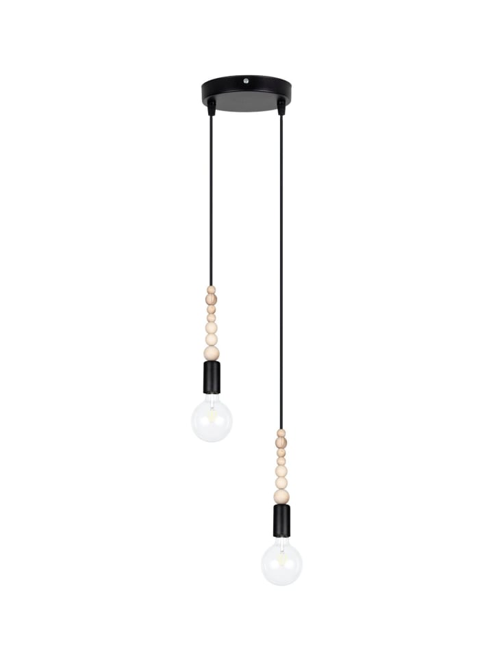 Pendelleuchte (B)14 x (L)14 x (T)90 cm in Schwarz Natur