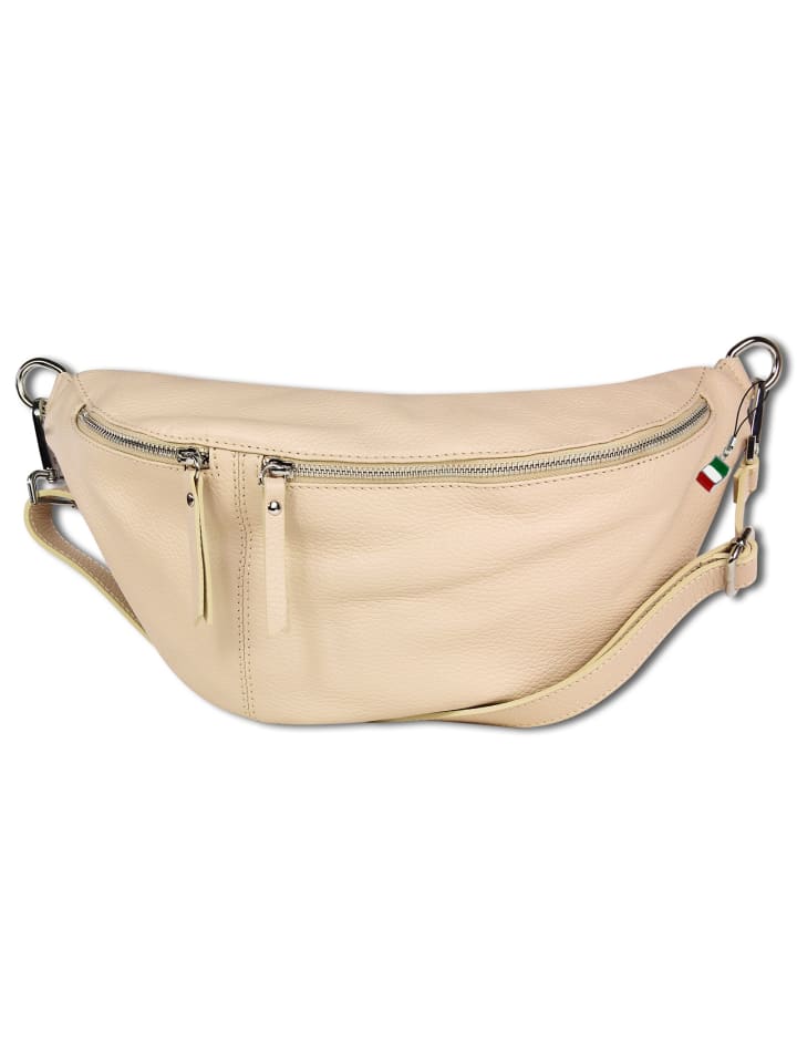 Gürteltasche Leder beige ca. 37cm