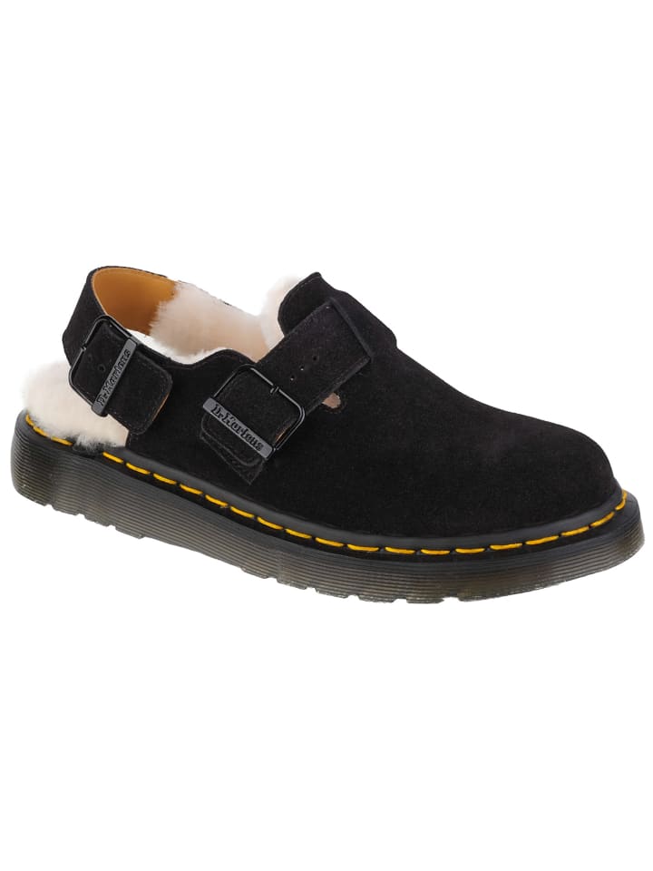 Dr. Martens Jorge Shearling Sandals in Schwarz