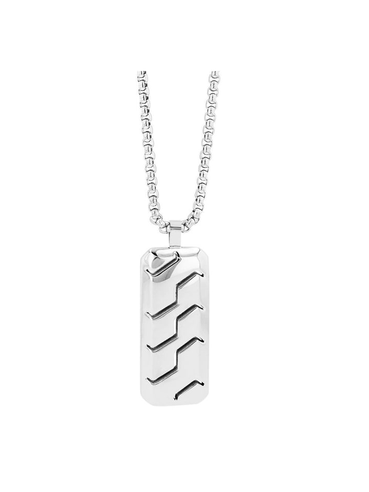 Unisex Halskette mit Anhänger – aus Edelstahl in silber