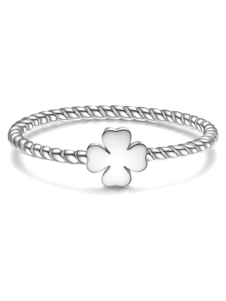 Ring Kleeblatt aus Sterling Silber in silber