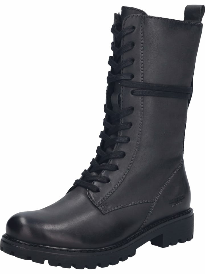 Schnür-Stiefeletten für Damen in zementgrau