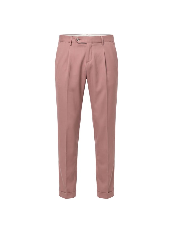 Mehrfarbig Pink Viskose Herren Hose