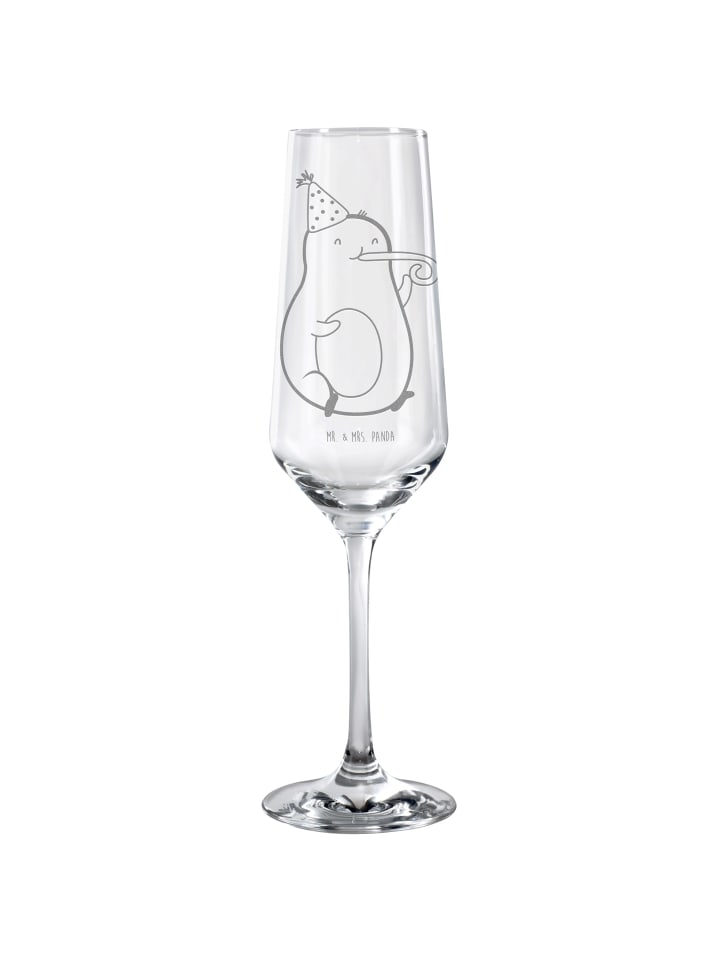 Trinkglas Avocado Feier ohne Spruch in Transparent