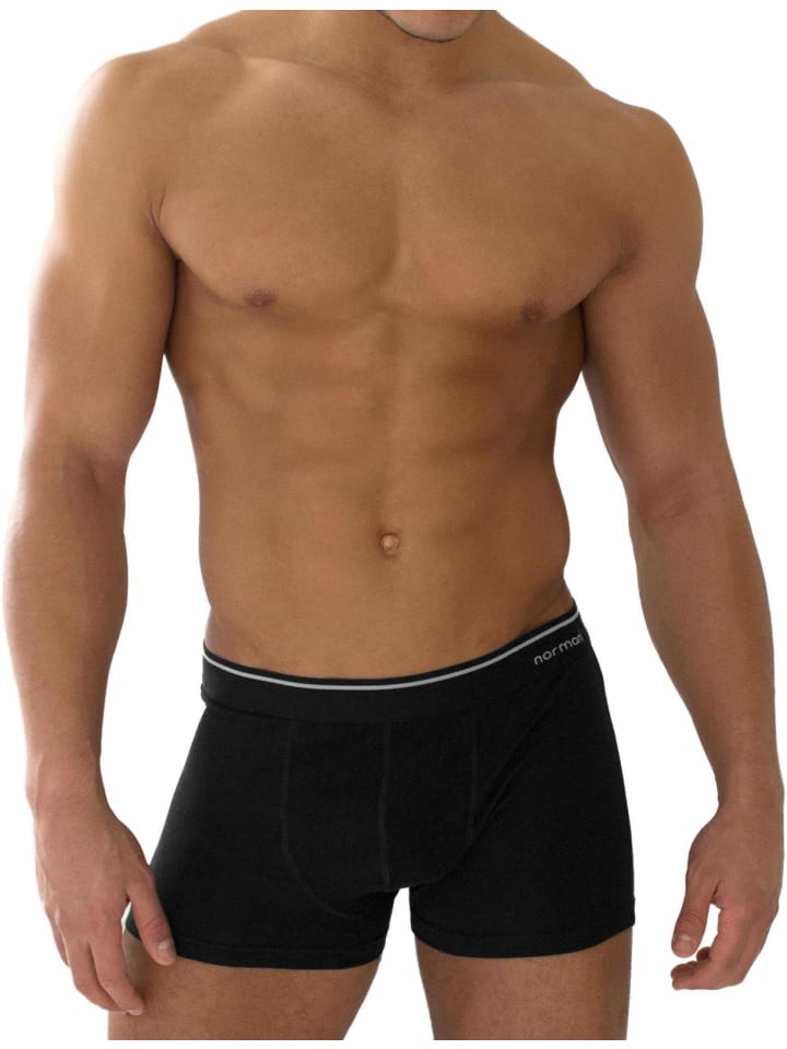 6 Stück Retro Boxershorts aus Baumwolle in Schwarz