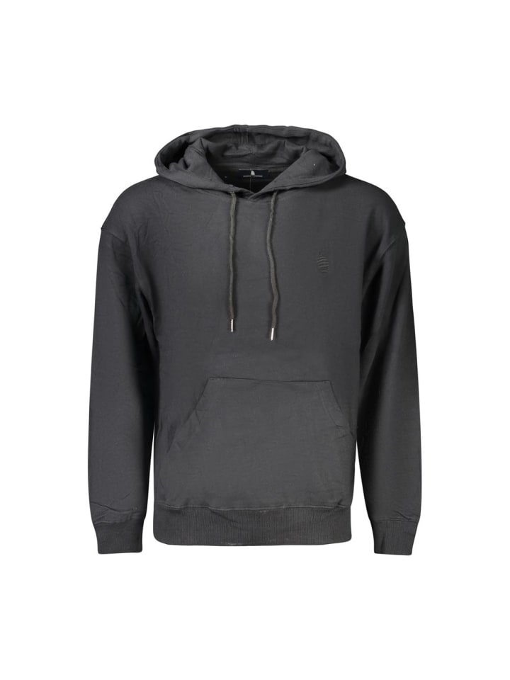 Schwarz Baumwolle Herren Sweatshirt