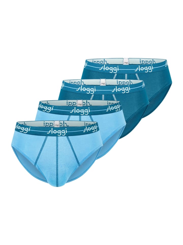 Midi Slip / Unterhose Start in Blau / hellblau
