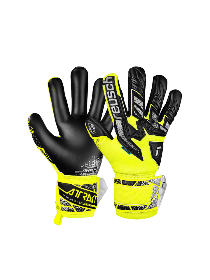 Torwarthandschuhe Attrakt Freegel Silver in 2025 safe yell/silver/black