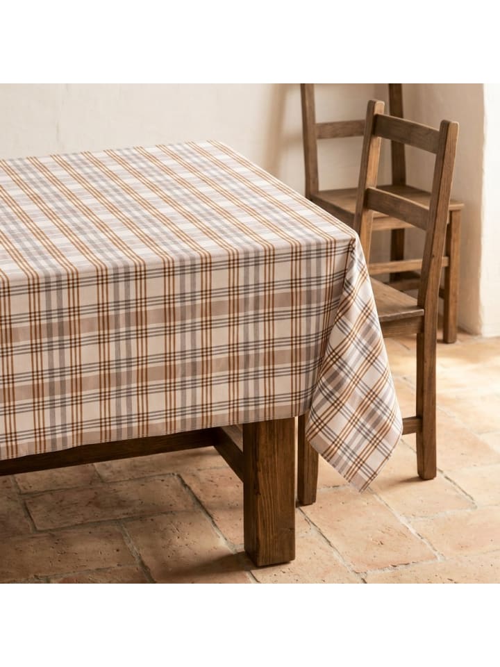 Tischdecke "Lekuadro" in Camel