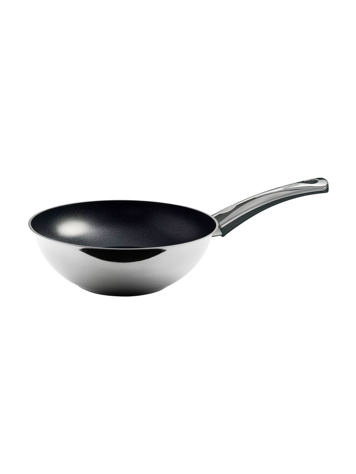 Stielwok 28 cm, Edelstahl - Injoy® PFAS-frei in poliert