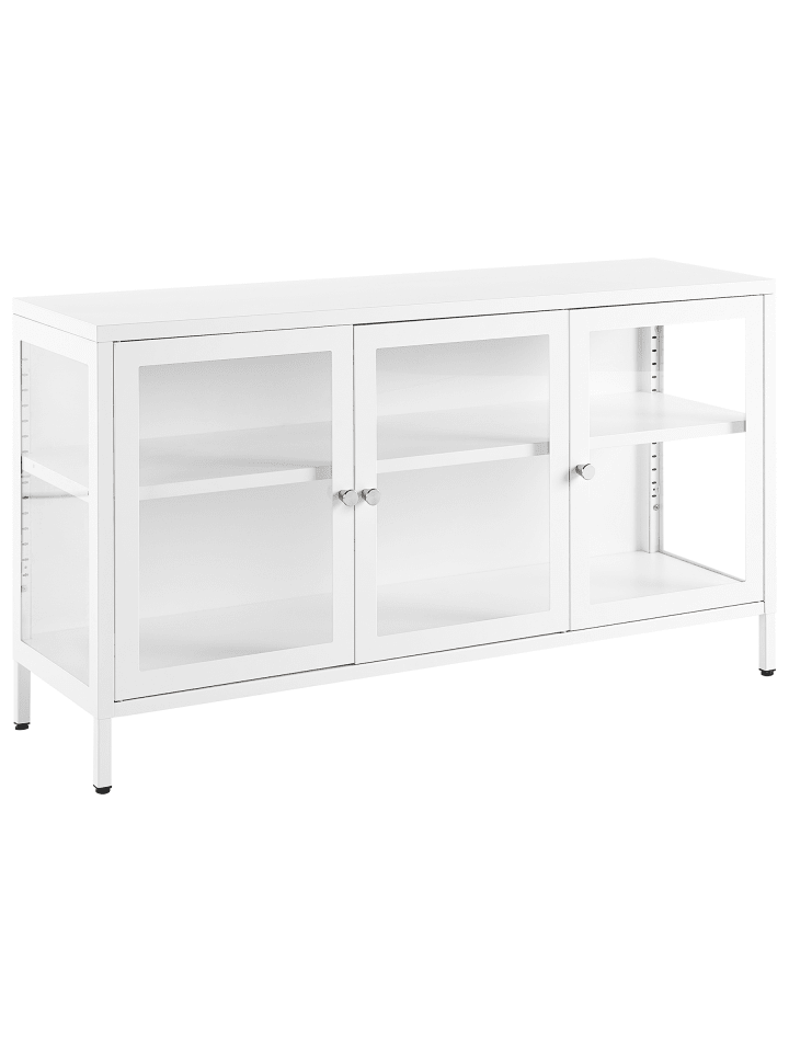 Vitrine NEWPORT in Weiß - (W) 115 x (H) 65 x (L) 35 cm