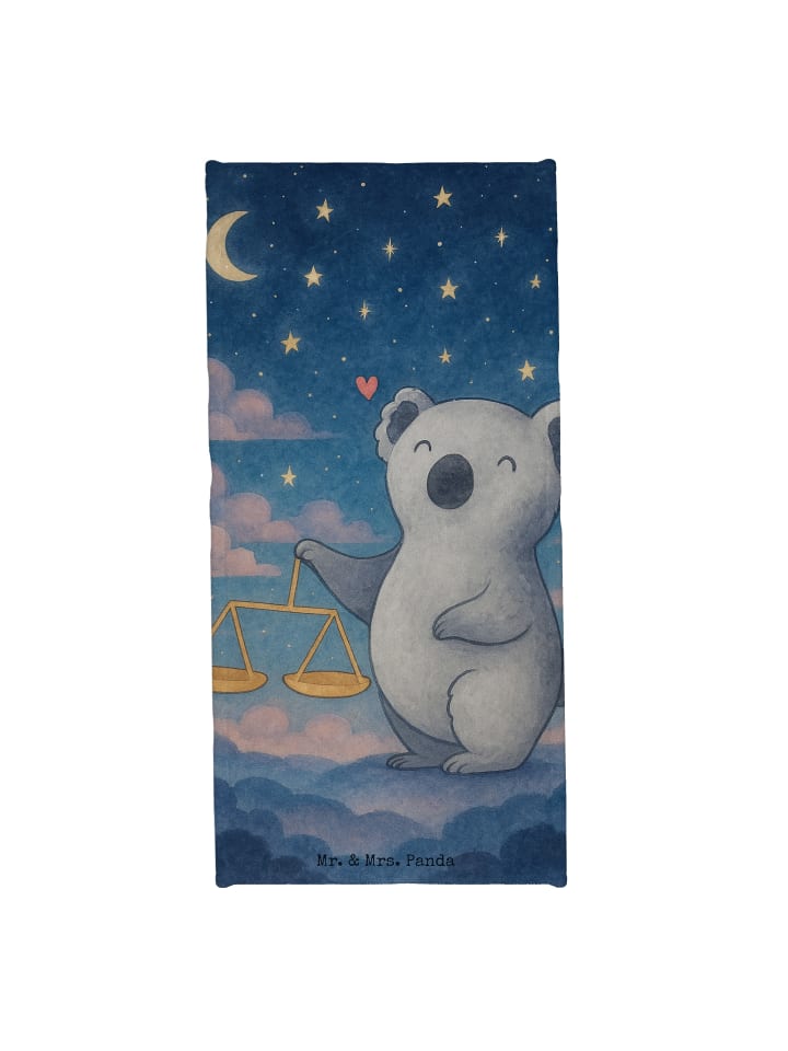 Handtuch Waage Astrologie Design ohne Spruch in Weiß