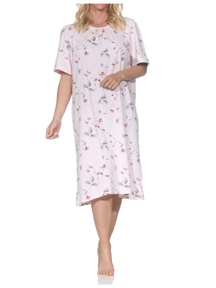 kurzarm Nachthemd fraulich 125 211 311 in rosa