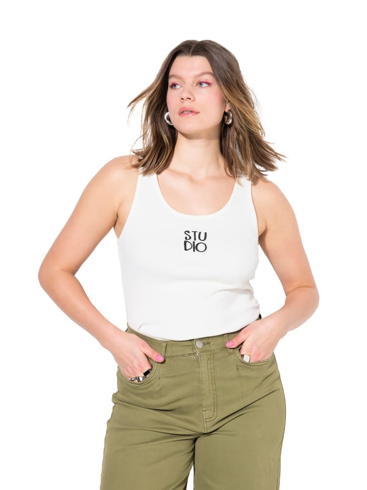 Strick-Top in offwhite