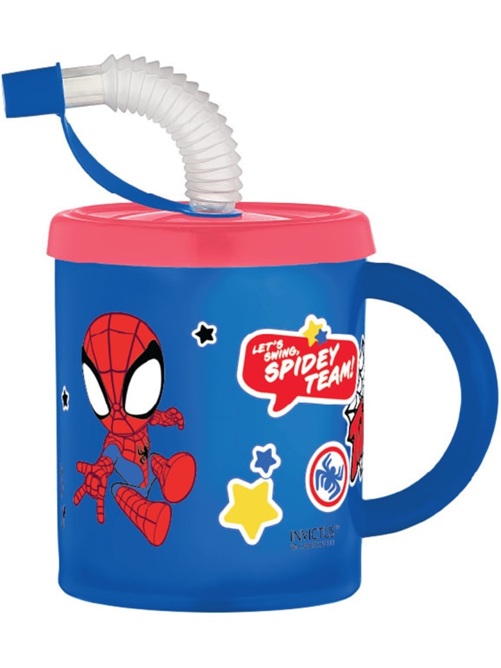 Spidey Strohhalm Becher, Kunststoff 210 ml
