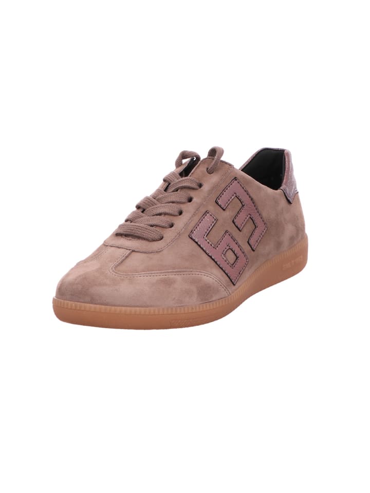 Komfort Schnürschuh in beige