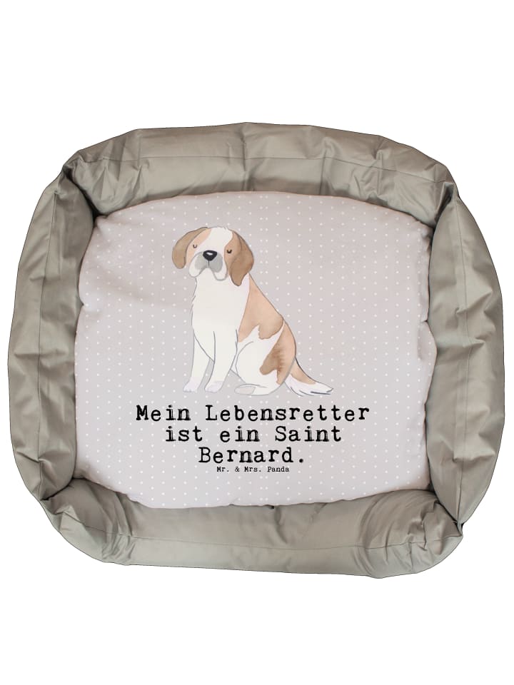 Hundekörbchen Saint Bernard Lebensretter mit Sp... in Grau Pastell