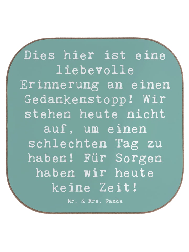 gläseruntersetzer Spruch Freude Erleben mit Spruch in Meeresbrise