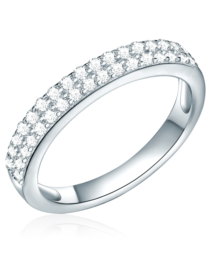 Ring aus Sterling Silber mit Zirkonia in silber