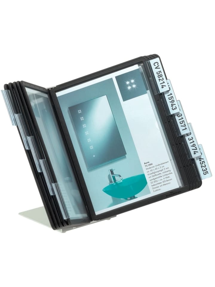 Sichttafelständer Vario A5 table 10 für 10 Tafeln 180x128x280 mm