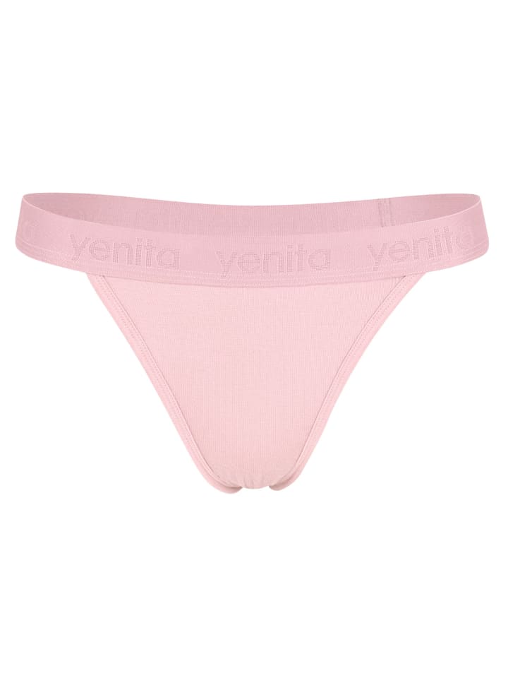 Triangel String aus Viskose Damen Tanga in Pink