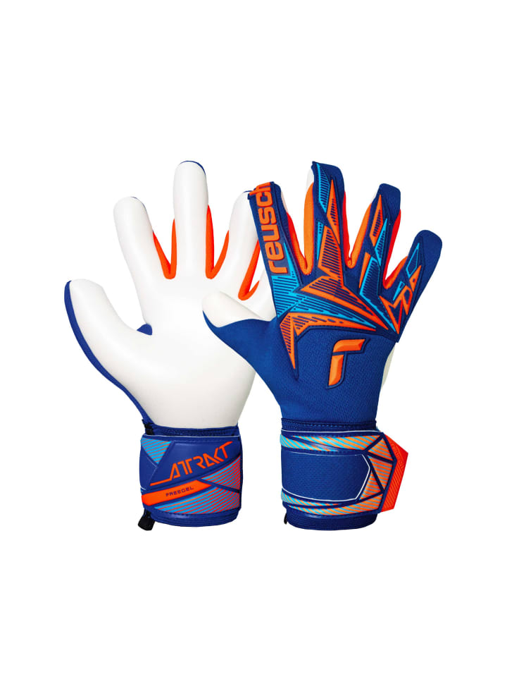 Torwarthandschuhe Attrakt Freegel Advance in 4129 sharp blu/shock orang