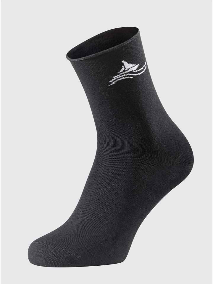 Socken in weiß + schwarz + steingrau