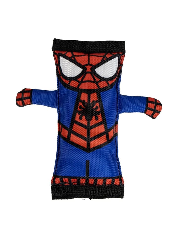 Spiderman Hundespielzeug mit Quietscher – Weiches Polyester in Blau
