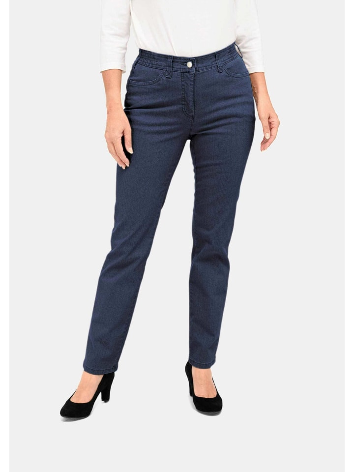 Denimhose mit Stretchkomfort in dunkelblau