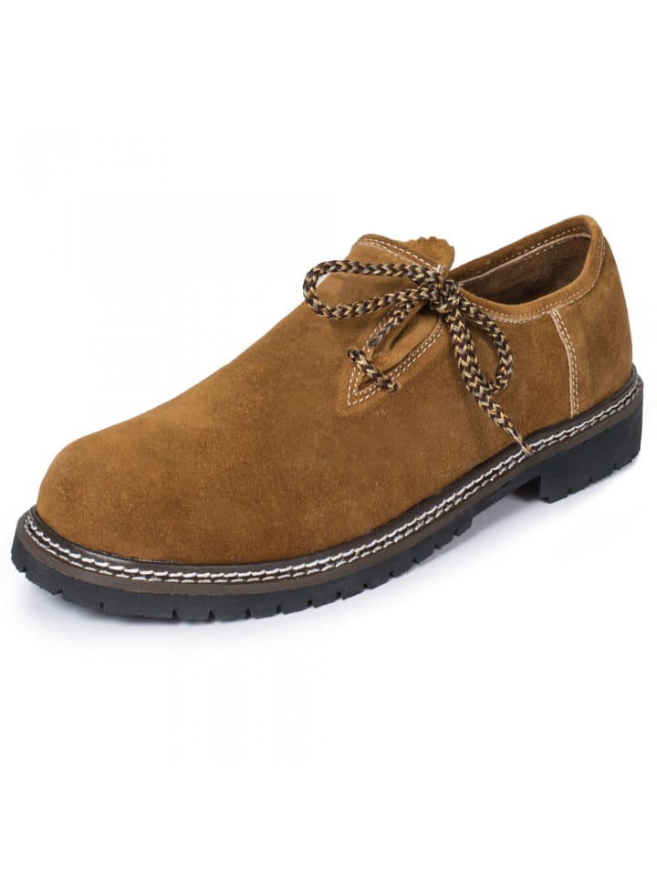 Haferlschuhe Trachten Schnürschuh Echtleder in Hellbraun