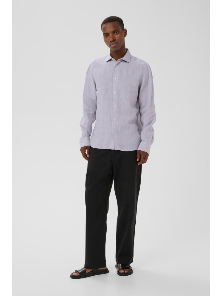 Langarm - Hemd MAmarc Gerade Passform in Lavender Aura